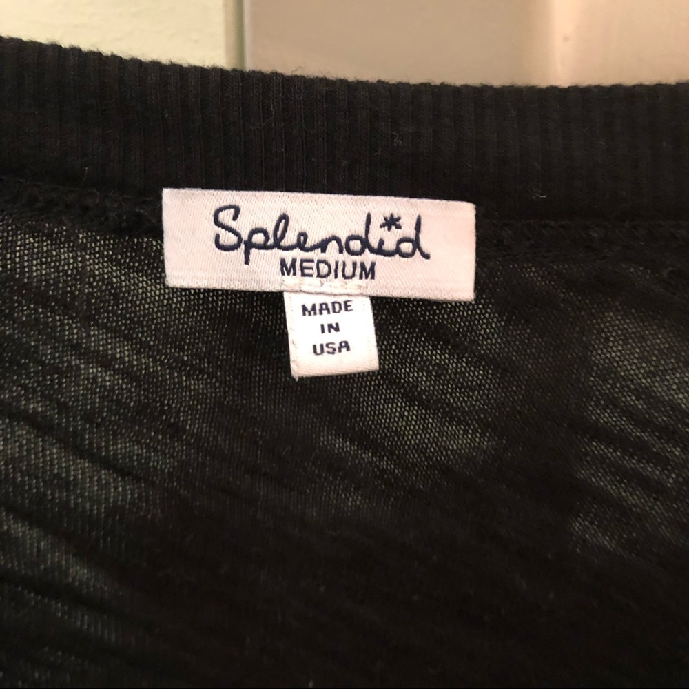 ⛔️SOLD⛔️ Splendid 🖤 Unique Embellished Long-Sleeve Top - Picture 2 of 10